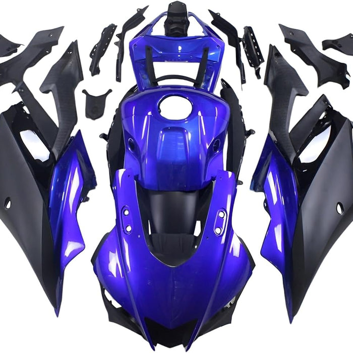 NT Aftermarket Injection ABS Plastic Fairing Fit for YZF R3 2019-2021 R25 Matte Black Blue N032