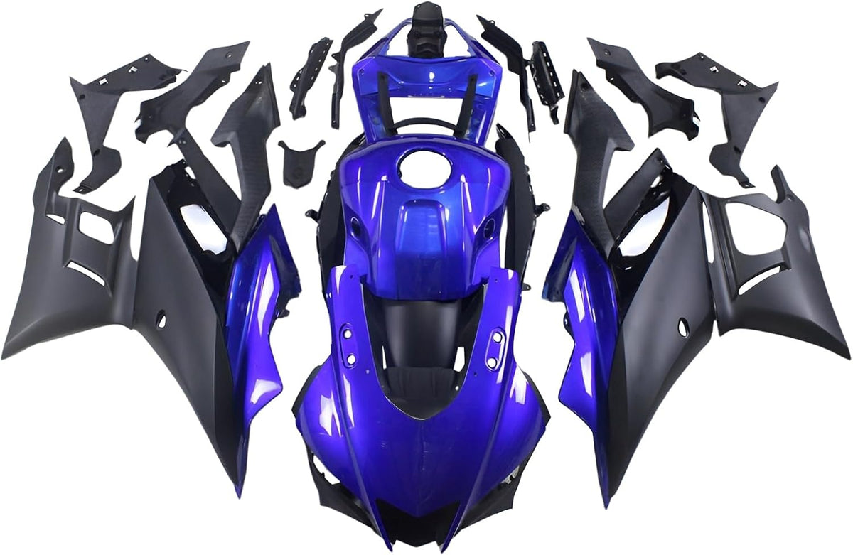NT Fairing Fit for Yamaha 2019-2024 YZF-R25/YZF-R3 N032- Matte Black Blue | ABS Injection