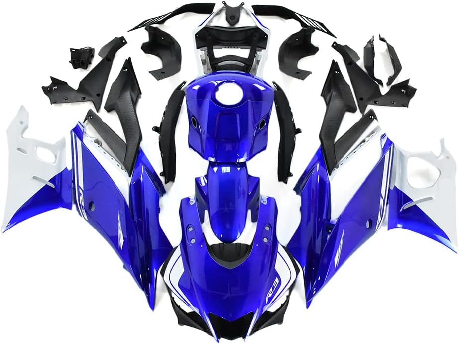 NT Fairing Fit for Yamaha 2019-2024 YZF-R25/YZF-R3 N033- Blue White | ABS Injection