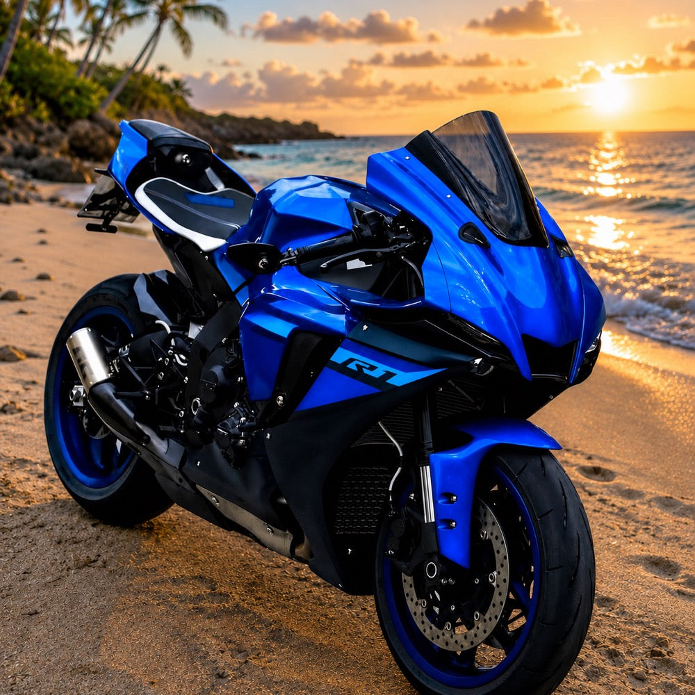 NT Fairing Fit for Yamaha 2020-2026 YZF-R1 N022- Gloss Blue Black | ABS Injection