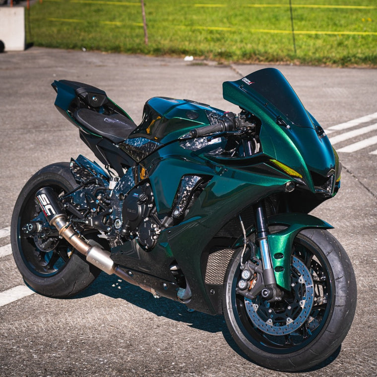 NT Injection Mold New Kit Dark Green Black Carbon Fiber Look ABS Fairing Fit for Yamaha 2022-2025 YZF R7 N037