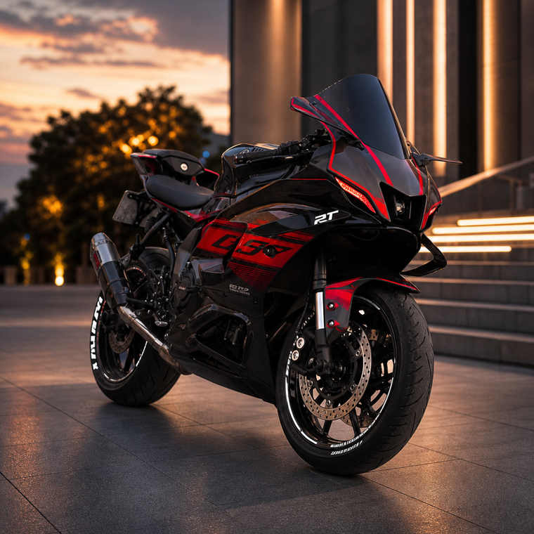NT Fairing Fit for Yamaha 2022-2025 YZF-R7 N042- Black Red | ABS Injection