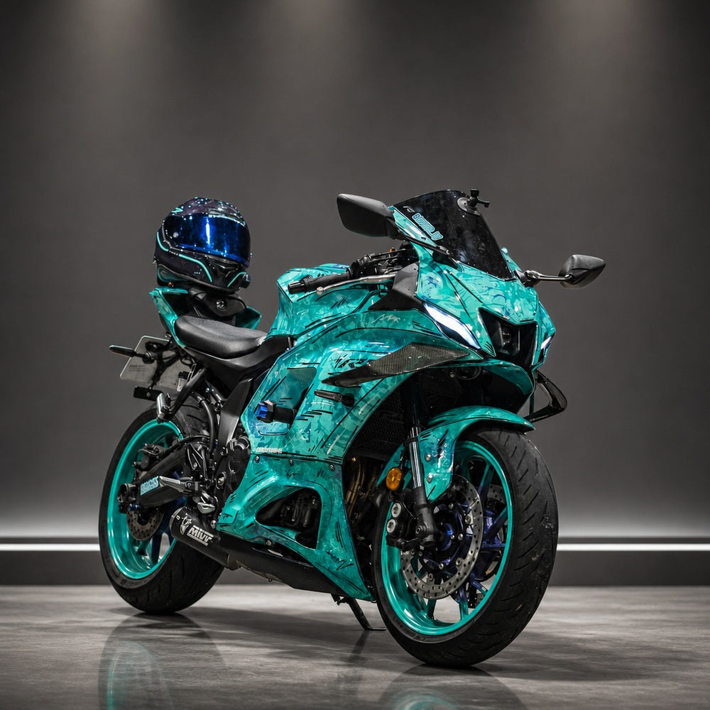 NT Fairing Fit for Yamaha 2022-2025 YZF-R7 N040- Turquoise Black | ABS Injection