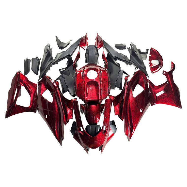 NT Fairing Fit for Yamaha 2022-2025 YZF-R7 S12- Red Ice Cracked Forged Carbon Fiber Look | ABS Injection