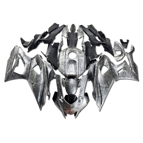 US STOCK NT Injection Plastic Fairing Kit Fit for 2022-2025 YAMAHA YZF R7 Bodywork Black Ice Cracked Forged Carbon Fiber Look S13 Available in TX