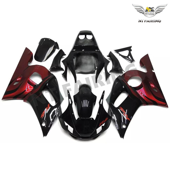 US STOCK NT Aftermarket Injection ABS Plastic Fairing Fit for YZF R6 1998-2002 Red Black N056 Available in CA
