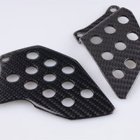 NT 2003-2025 Honda CBR600RR Heel Plates - 100% Carbon Fiber Black Guard a0