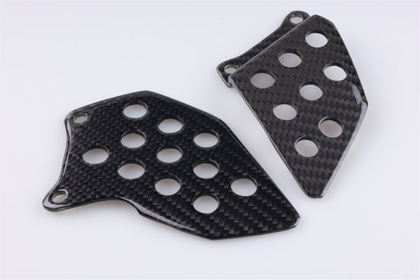 NT 2003-2025 Honda CBR600RR Heel Plates - 100% Carbon Fiber Black Guard a0