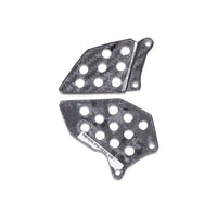 NT 2003-2025 Honda CBR600RR Heel Plates - 100% Carbon Fiber Black Guard a0