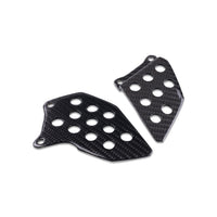 NT 2003-2025 Honda CBR600RR Heel Plates - 100% Carbon Fiber Black Guard a0