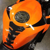 3PC 3D Vinyl Carbon Fiber Look Pro Fuel/Gas Tank Pad Motorcycle/Bike Protector