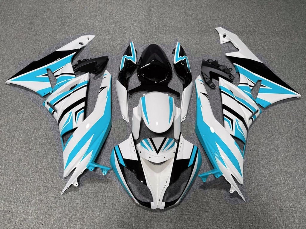 NT Fairing Fit for Kawasaki 2009-2012 ZX-6R A089- Blue White | ABS Injection