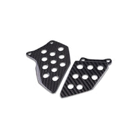 NT 2003-2025 Honda CBR600RR Heel Plates - 100% Carbon Fiber Black Guard a0