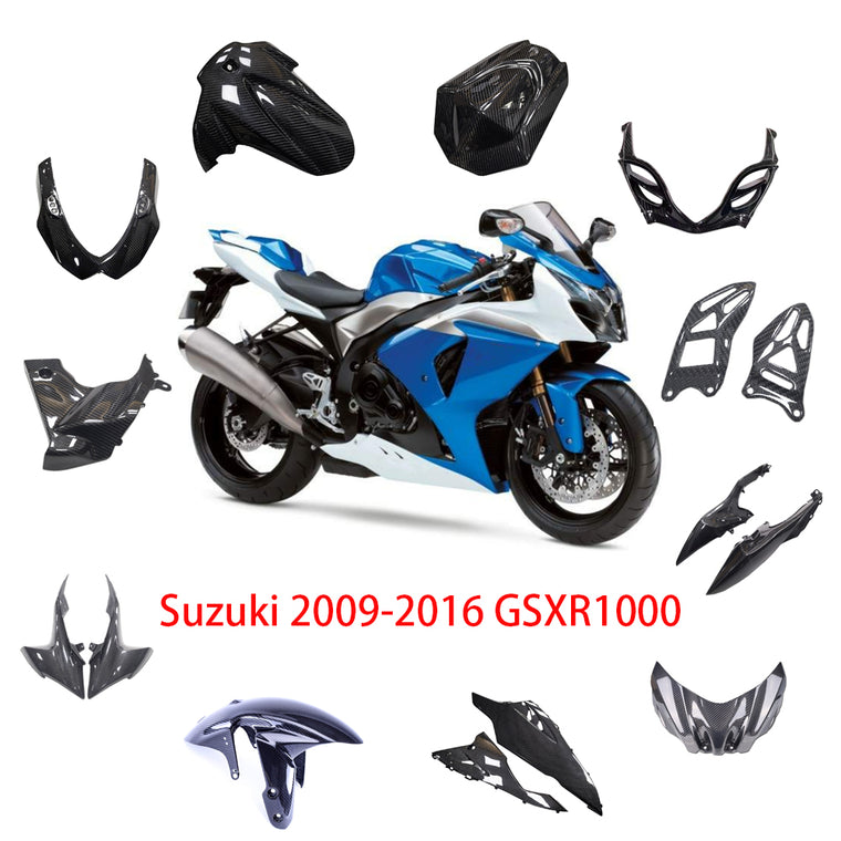 NT Real 3K Twill Carbon Fiber Pieces for Suzuki 2009-2016 GSXR 1000 GSX-R 1000