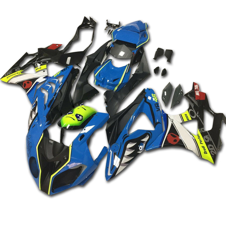 NT Fairing Fit for BMW 2009-2014 S1000RR A015- Green Blue Shark | ABS Injection