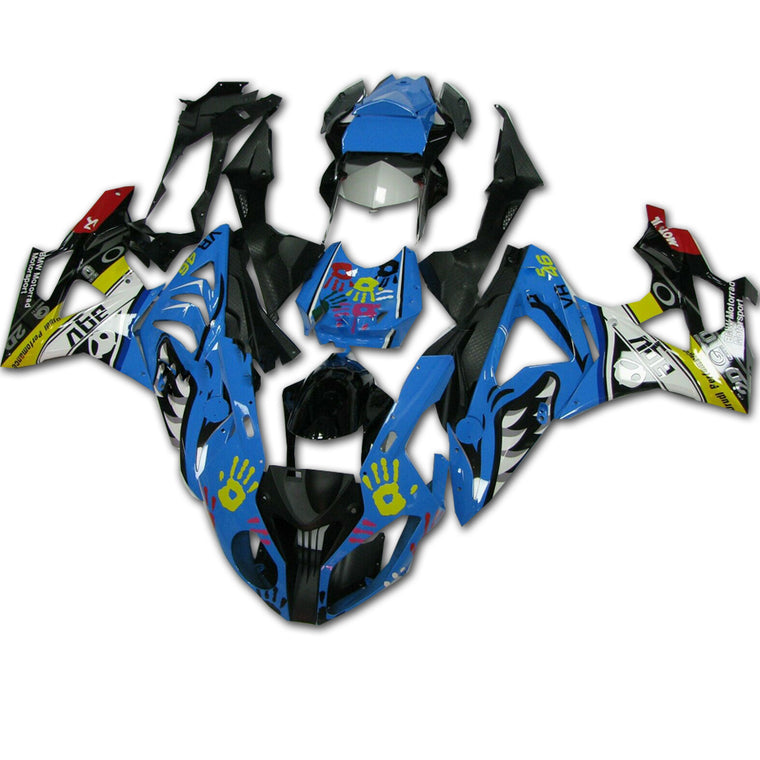 NT Fairing Fit for BMW 2009-2014 S1000RR A014- Black Blue Shark | ABS Injection