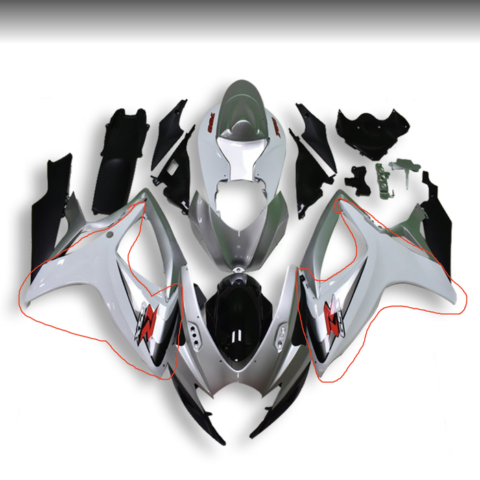 Injection Mold ABS Plastic Left right Side Fairing Fit for  GSXR600/750 2006-2007