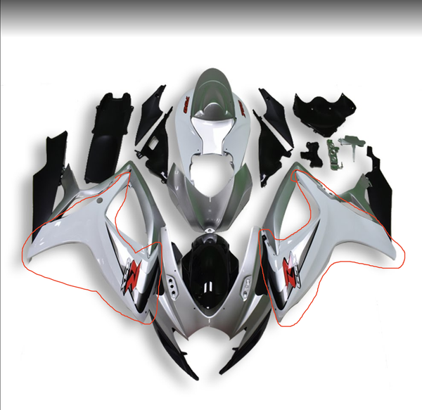 Injection Mold ABS Plastic Left right Side Fairing Fit for  GSXR600/750 2006-2007