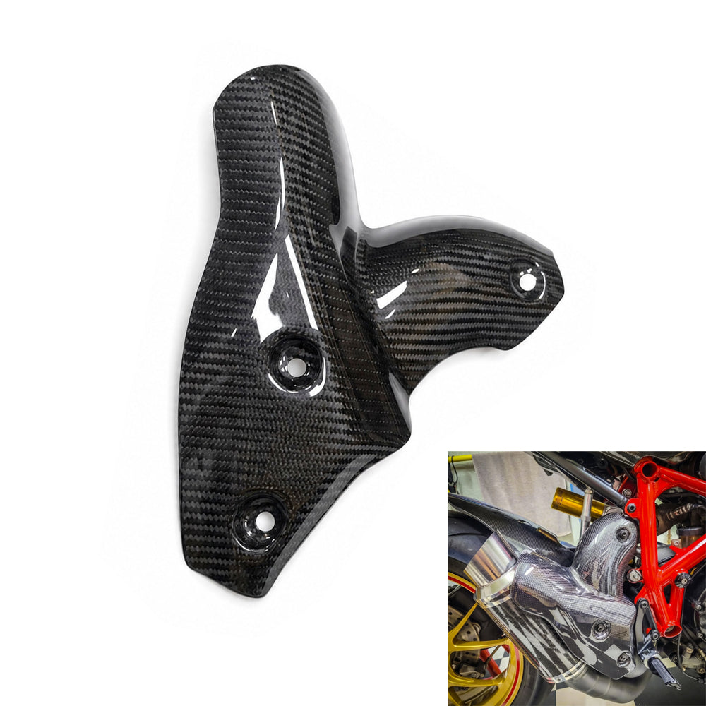 NT Carbon Fiber Exhaust HeatShield Fit for Ducati 2009-2015 Streetfighter S 848