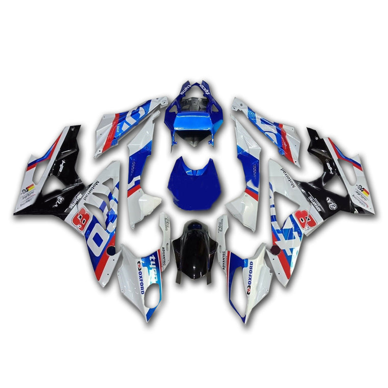 NT Fairing Fit for BMW 2009-2014 S1000RR A041- White Blue | ABS Injection