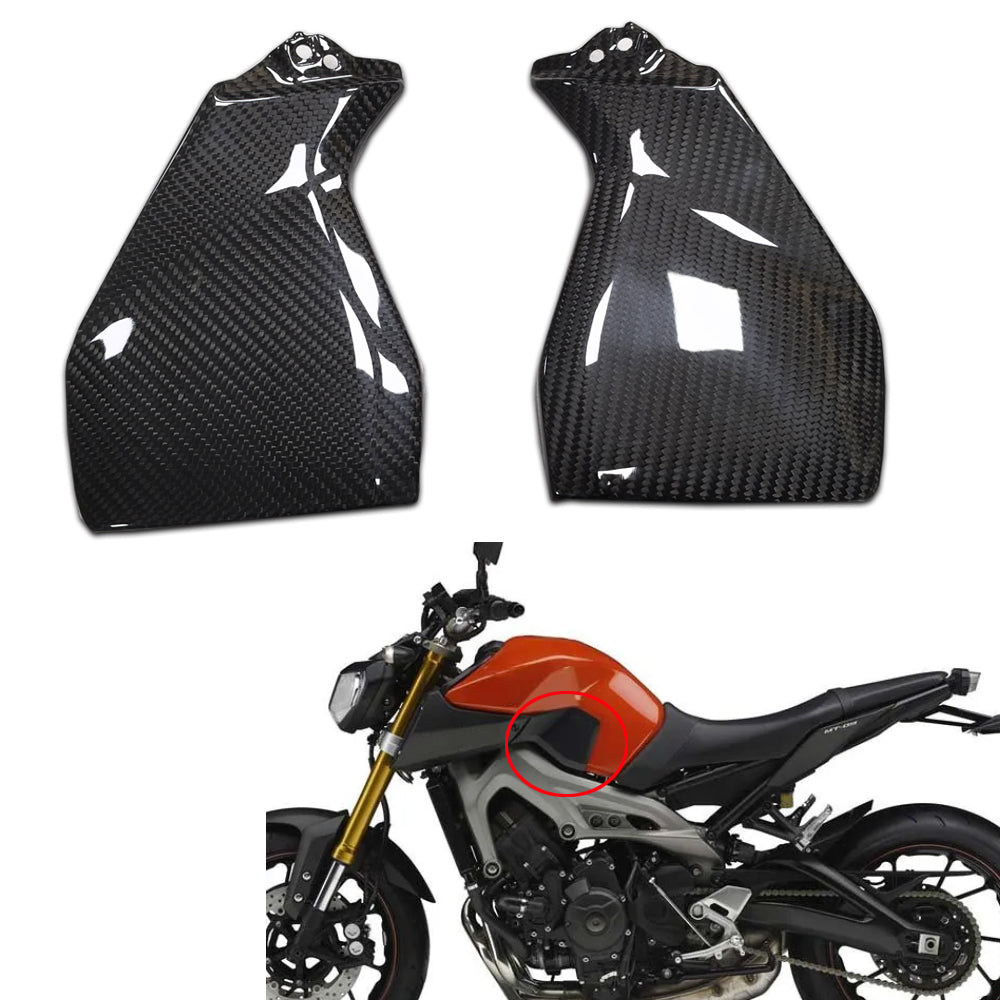 NT 2014-2017 Yamaha FZ-09, MT-09, FJ-09 Fuel Tank Side Covers-100% Carbon Fiber