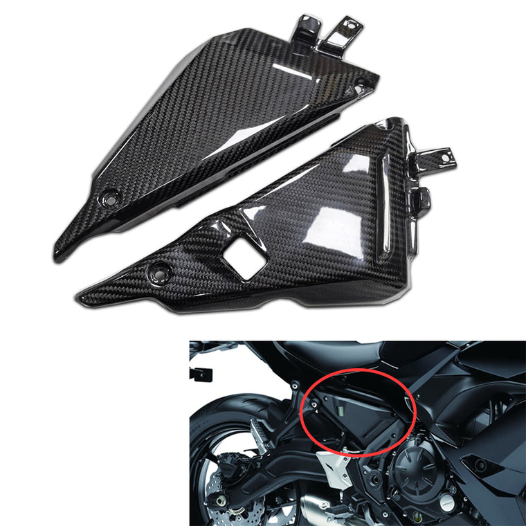 NT 100% Carbon Fiber Seat Side Panel Fit for Kawasaki Ninja 2017-2025 EX650R 650R Z650