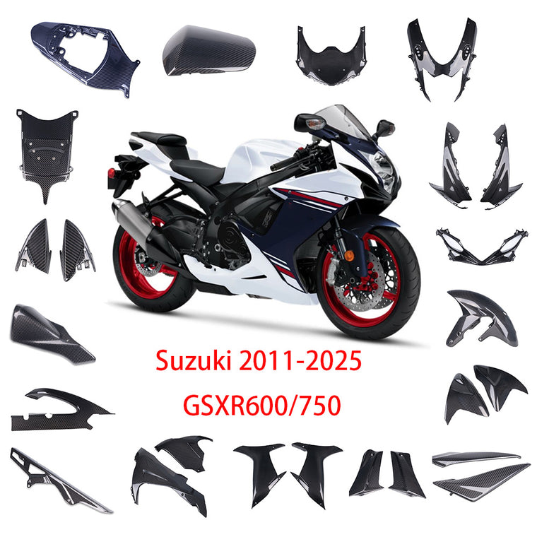 NT Real 3K Twill Carbon Fiber Pieces for Suzuki 2011-2026 GSXR600/750 K11