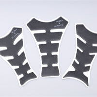 3PC 3D Vinyl Carbon Fiber Look Pro Fuel/Gas Tank Pad Motorcycle/Bike Protector