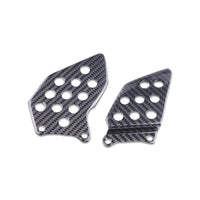 NT 2003-2021 Honda CBR600RR Heel Plates - 100% Carbon Fiber Black Guard a0