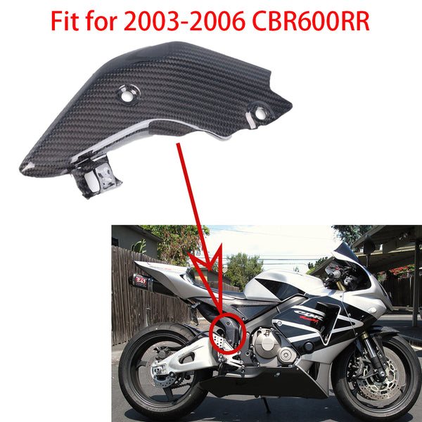 NT 2003-2006 Honda CBR600RR Exhaust Heat Shield - 100% Carbon Fiber