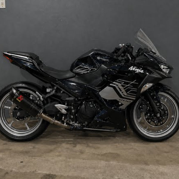 NT Aftermarket Injection ABS Plastic Fairing Fit for KAWASAKI Ninja EX400 2018-2023 Black Silver