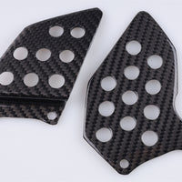 NT 2003-2025 Honda CBR600RR Heel Plates - 100% Carbon Fiber Black Guard a0