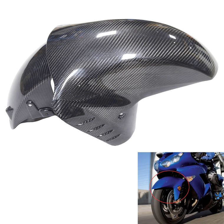 NT 2006-2026 Kawasaki Ninja ZX14R ZZR1400 Front Fender - 100% Carbon Fiber