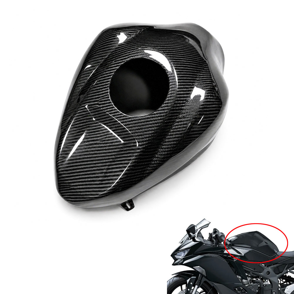 NT Carbon Fiber Tank Cover Fit for Kawasaki Ninja 2023-2025 ZX4R ZX4RR ZX25R