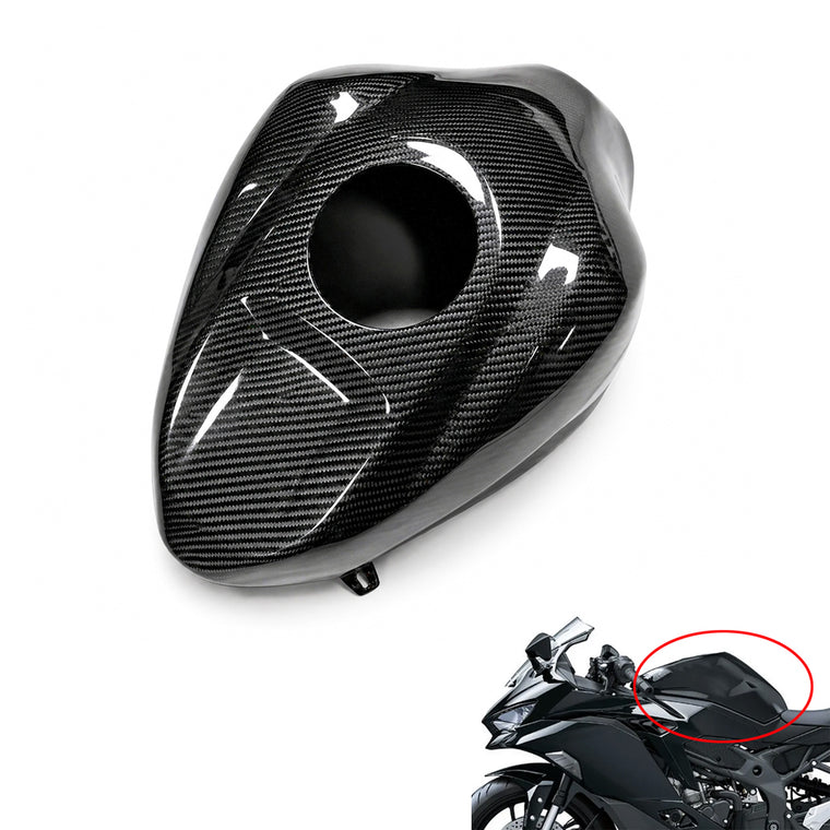 NT Carbon Fiber Tank Cover Fit for Kawasaki Ninja 2023-2025 ZX4R ZX4RR ZX25R