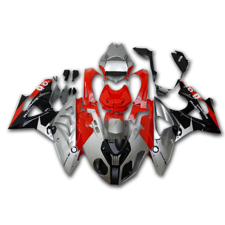 NT Fairing Fit for BMW 2009-2014 S1000RR A037- Sliver Black Red | ABS Injection