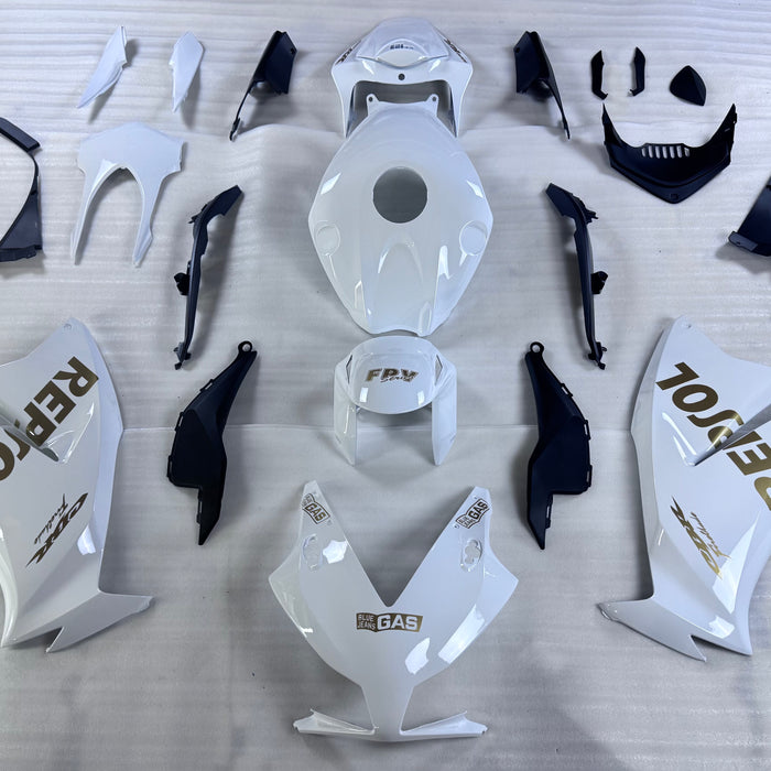 NT Aftermarket Injection ABS Plastic Fairing Fit for CBR1000RR 2012-2016 White With Gold Repsol Decal N094