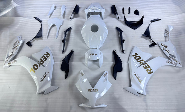 NT Aftermarket Injection ABS Plastic Fairing Fit for CBR1000RR 2012-2016 White With Gold Repsol Decal N094