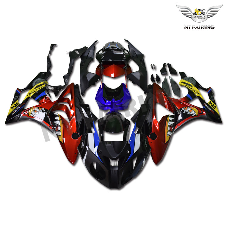 NT Fairing Fit for BMW 2009-2014 S1000RR A010- Red Black Shark Teeth | ABS Injection