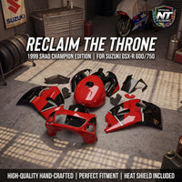 Reclaim the Throne: 1999 Championship Revival Edition Red & Black Fairing Kit for GSXR 600/750 (1996-2000)