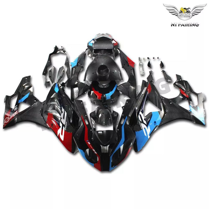 NT Fit for BMW 2009-2014 S1000RR Blue Black Carbon Fiber Painted ABS Injection Mold Fairing Plastic N047