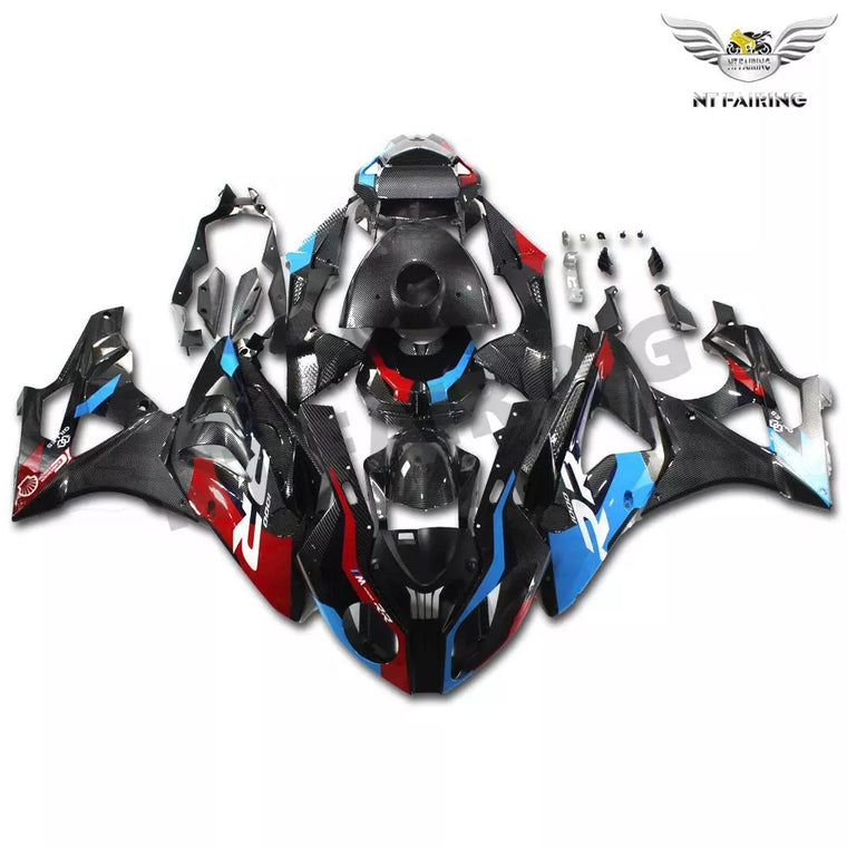 US STOCK NT Fit for 2009-2014 S1000RR Blue Black Carbon Fiber Painted ABS Injection Mold Fairing Plastic N047 Available in CA