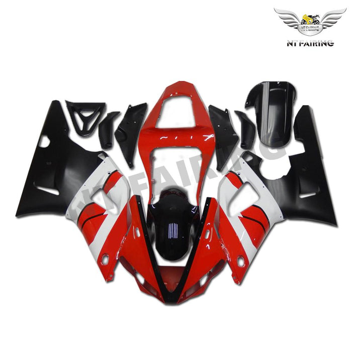 US STOCK NT Aftermarket Injection ABS Plastic Fairing Fit for YZF R1 2000-2001 Red White Black N001 Available in CA