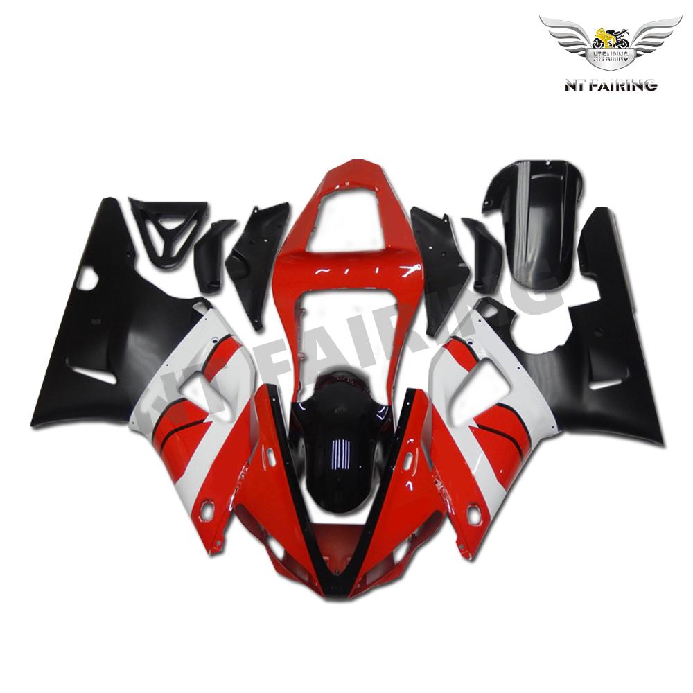 NT Fairing Fit for Yamaha 2000-2001 YZF-R1 N001- Red White Black | ABS Injection, US Stock