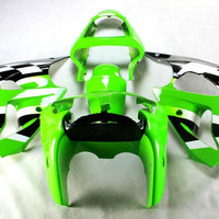 NT Aftermarket Injection ABS Plastic Fairing Fit for ZX6R 636 2000-2002 Green Black White N014