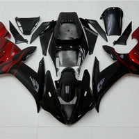 US STOCK NT Aftermarket Injection ABS Plastic Fairing Fit for YZF R1 2002-2003 Black Red N001 Available in TX