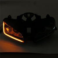 Front Motorcycle Headlight HALO Blue Angel Eye Fit Honda 2003-2006 CBR600RR F5