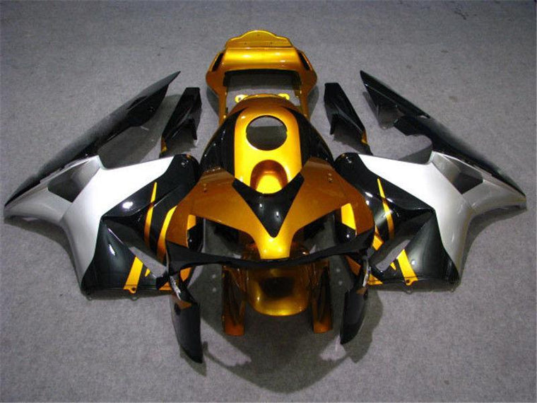 NT Fairing Fit for Honda 2003-2004 CBR600RR N050- Golden Silver Black | ABS Injection