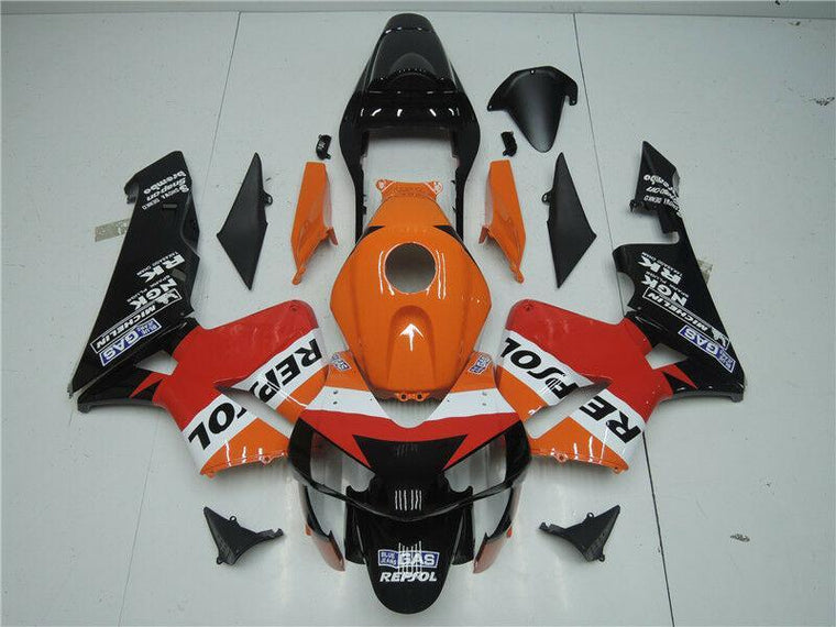 NT Fairing Fit for Honda 2003-2004 CBR600RR N074- Orange Red Black | ABS Injection, US Stock