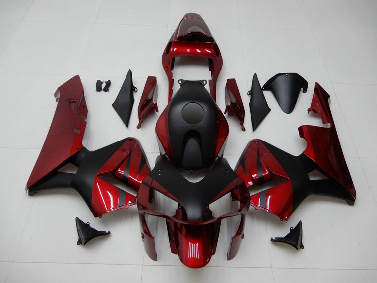 US STOCK NT Aftermarket Injection ABS Plastic Fairing Kit Fit for CBR600RR 2003 2004 Red Black N083 Available in CA